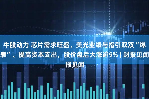 牛股动力 芯片需求旺盛，美光业绩与指引双双“爆表”、提高资本支出，股价盘后大涨逾9% | 财报见闻